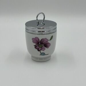 Vintage‎ Royal Worcester porcelain egg coddler-England Floral Dinning